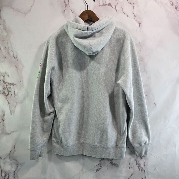 Teddy Fresh Hoodie Mens Small Gray Pullover Sweatshirt Green Purple 2017 - Picture 6 of 13